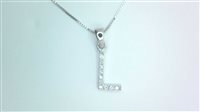 Colgante Lucciole Gioielli Mujer Alfabeto in Oro blanco Diamante 0.04 Ct LETTL-L - LETTL-L